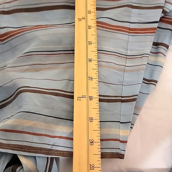 Nwt Vintage Maxou Silk Acetate Striped Tie Front Taffeta Style Blouse - Picture 4 of 4